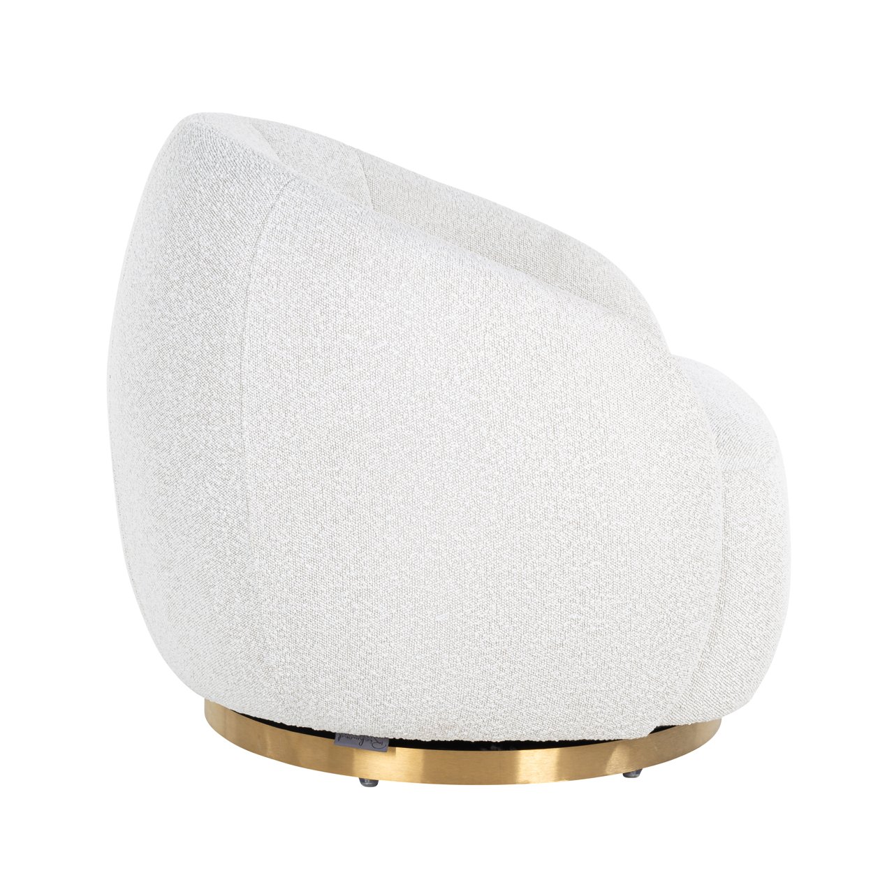 Lounge Stuhl Jago white bouclé swivel Lounge Stuhl Jago white bouclé swivel