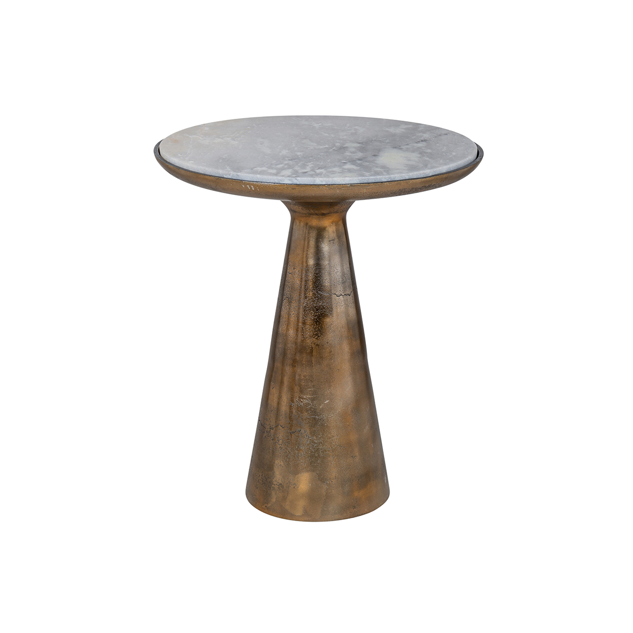 Beistelltisch Ethan 46Ø brushed gold (Gold)