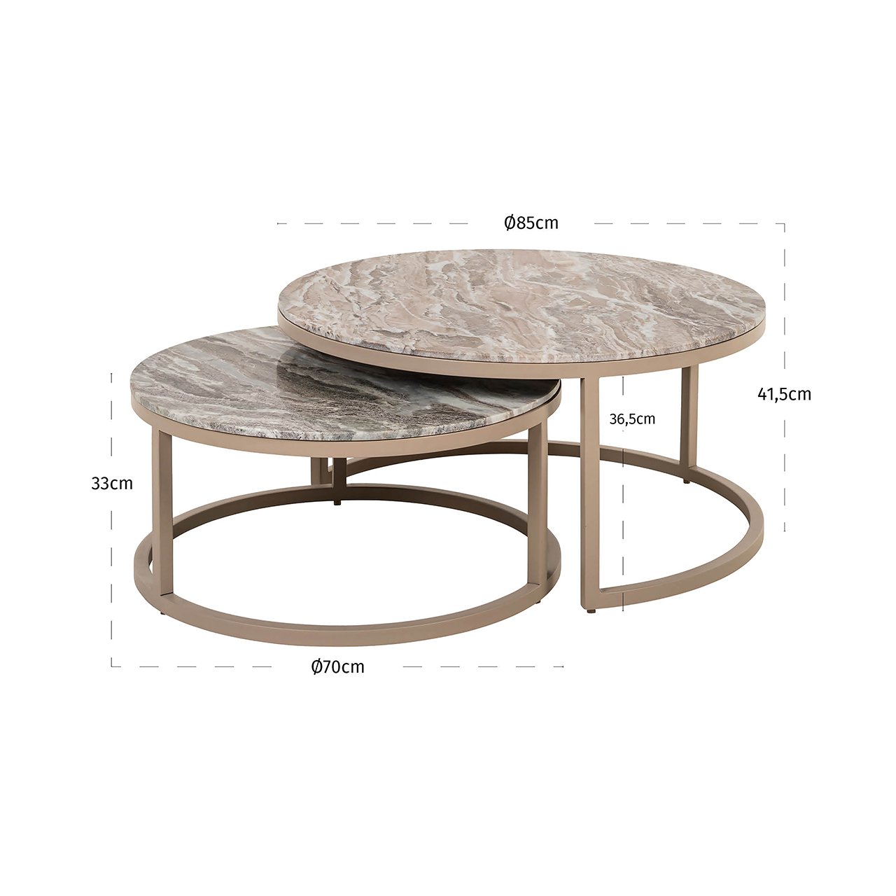 Couchtisch Fairfax 2er-Set (Stone) Couchtisch Fairfax 2er-Set (Stone)