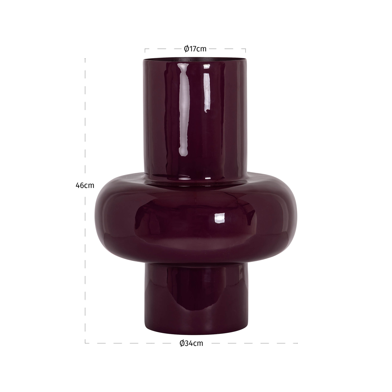 Vase Ashlyn burgundy small