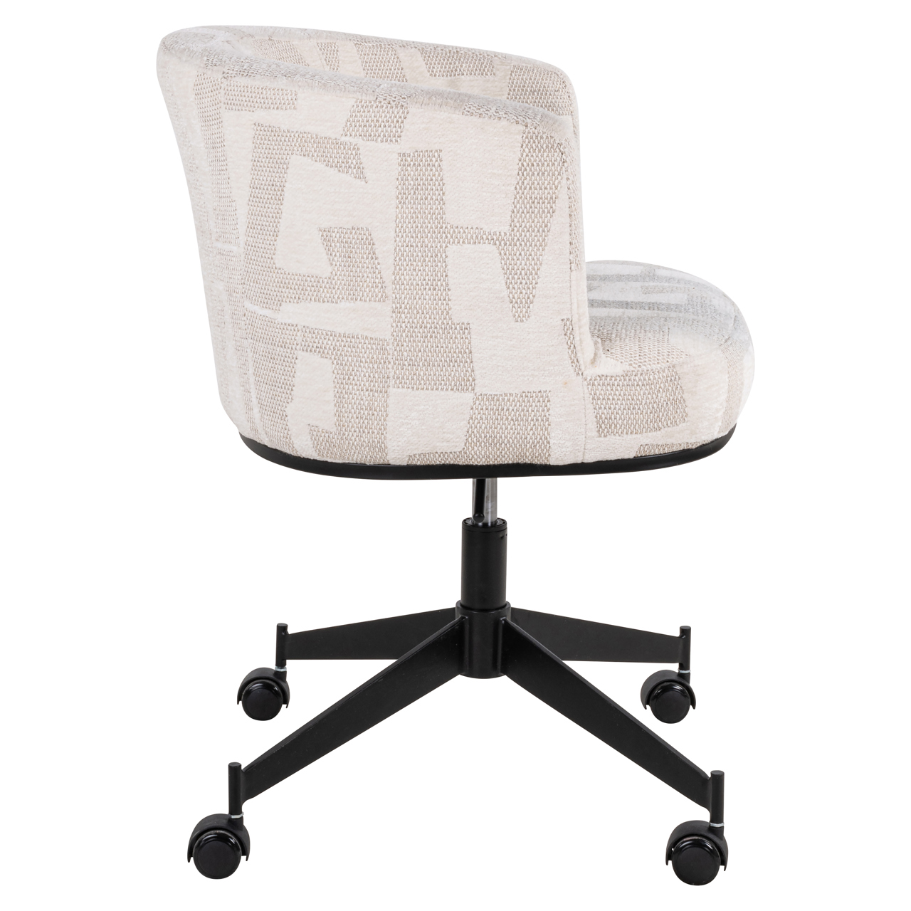 Esszimmerstuhl Rochenne beige graffic swivel on wheels