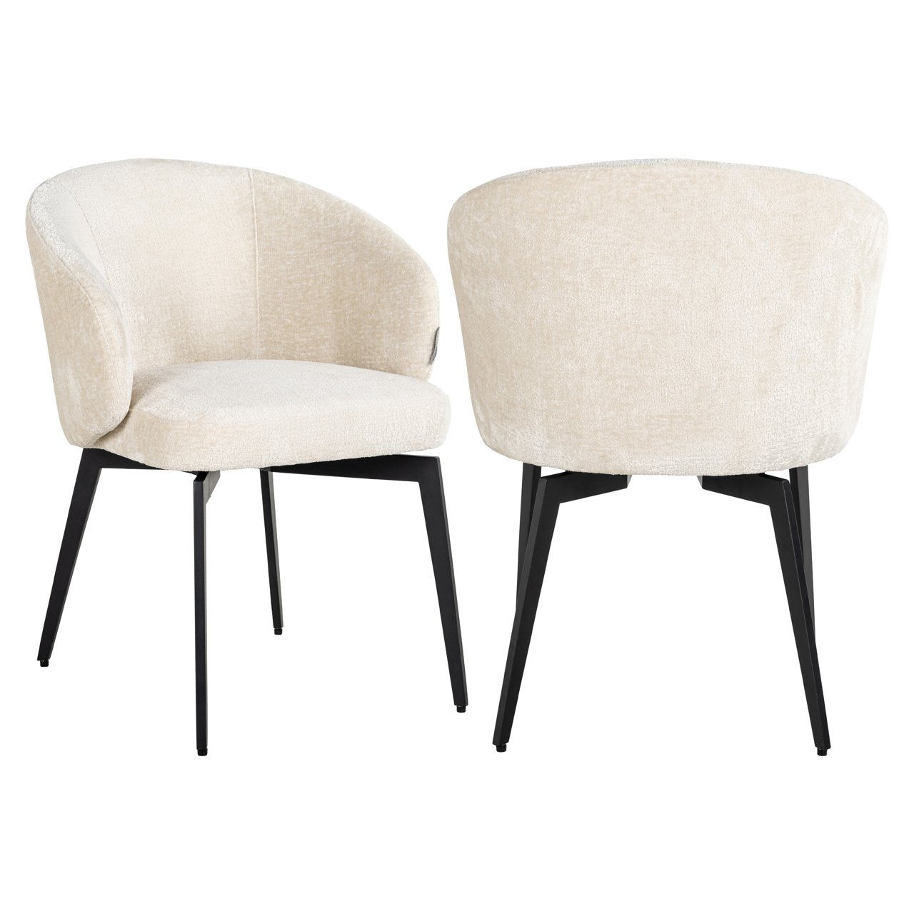 Esszimmerstuhl Amphara FR white chenille fire retardant Esszimmerstuhl Amphara FR white chenille fire retardant