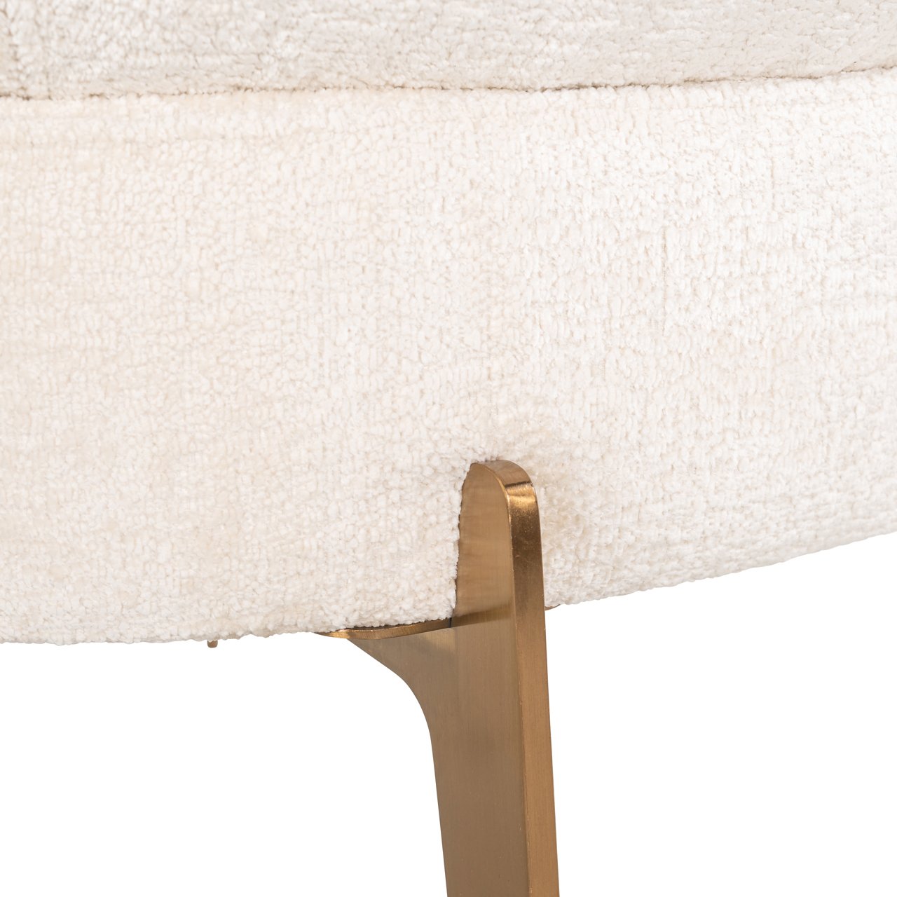 Lounge Stuhl Venus white chenille