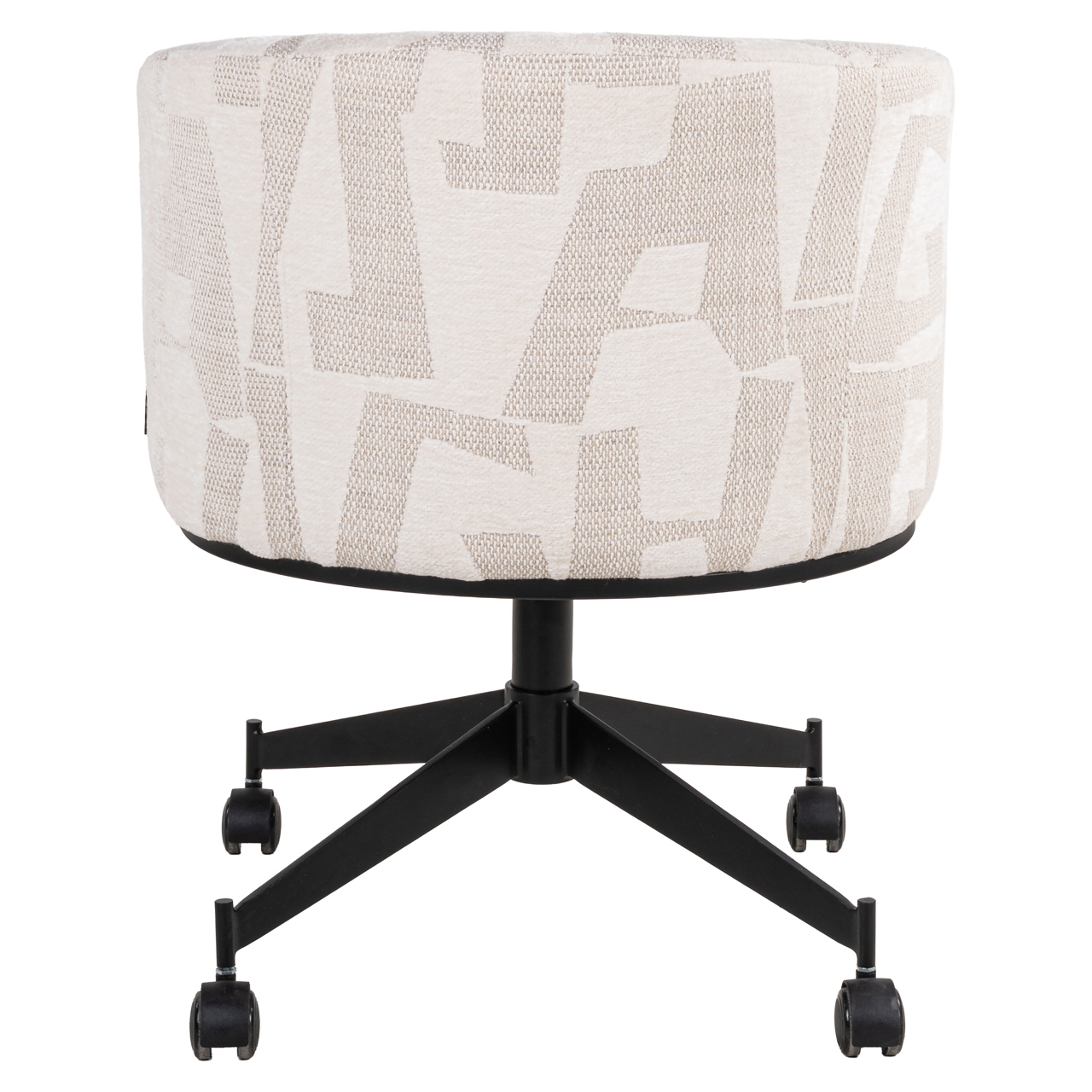 Esszimmerstuhl Rochenne beige graffic swivel on wheels