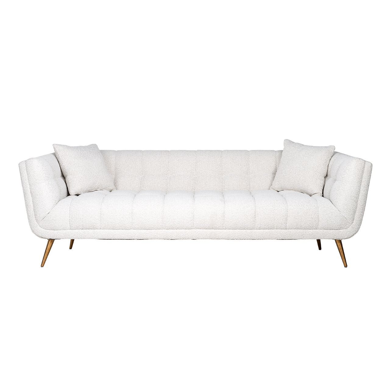 Richmond Couch Huxley Weißer Bouclé / Brushed gold (Copenhagen 900 Bouclé Weiß) Richmond Couch Huxley Weißer Bouclé / Brushed gold (Copenhagen 900 Bouclé Weiß)