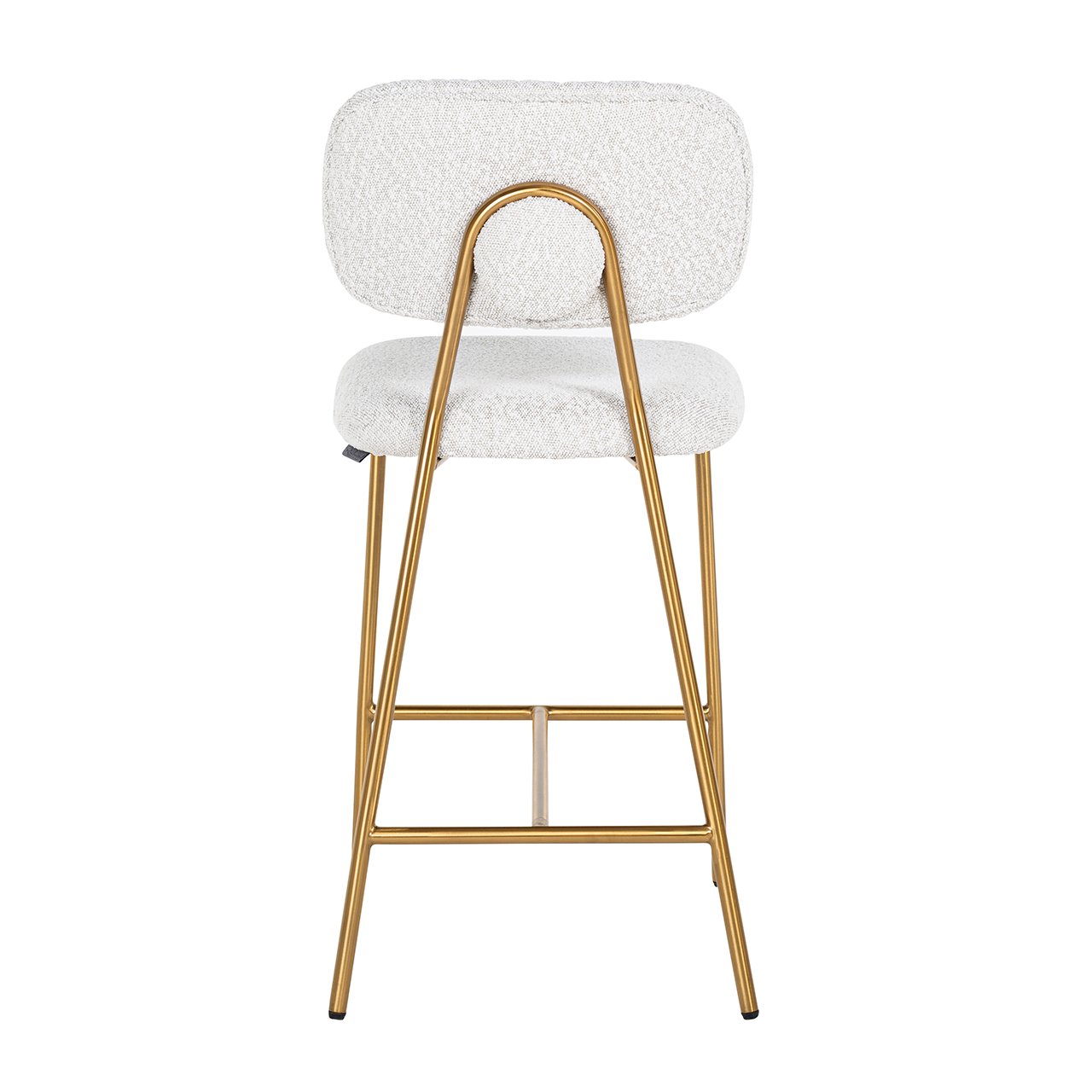 Barstuhl Xenia white bouclé / brushed gold (Copenhagen 900 Bouclé White) Barstuhl Xenia white bouclé / brushed gold (Copenhagen 900 Bouclé White)
