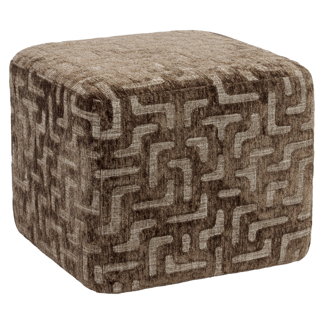 Hocker & Fußbank Ciela brown labyrinth