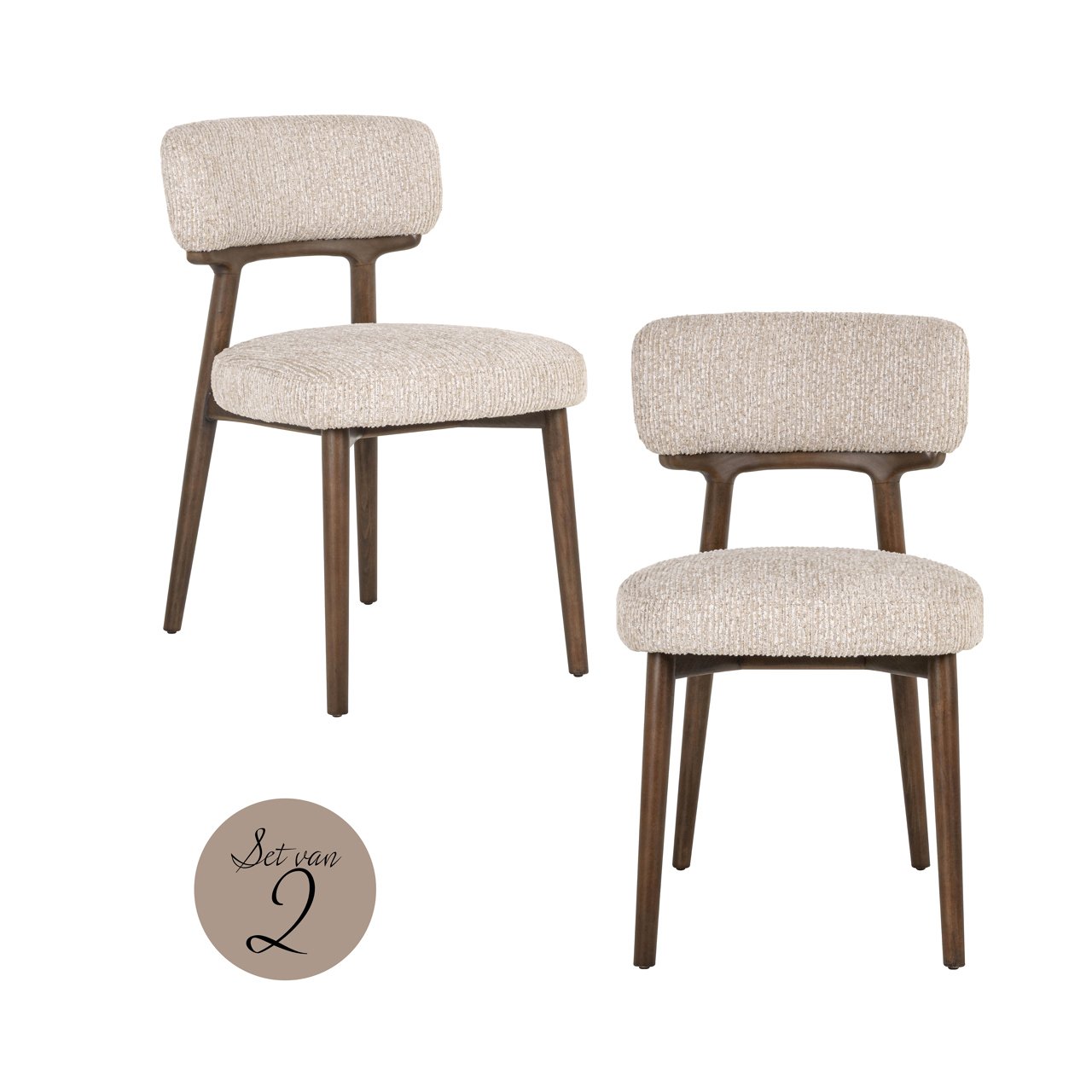 Esszimmerstuhl Basker natural linear (Set of 2)