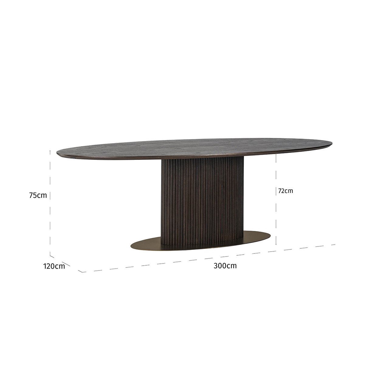 Esstisch Luxor Oval 300 (Brown) Esstisch Luxor Oval 300 (Brown)