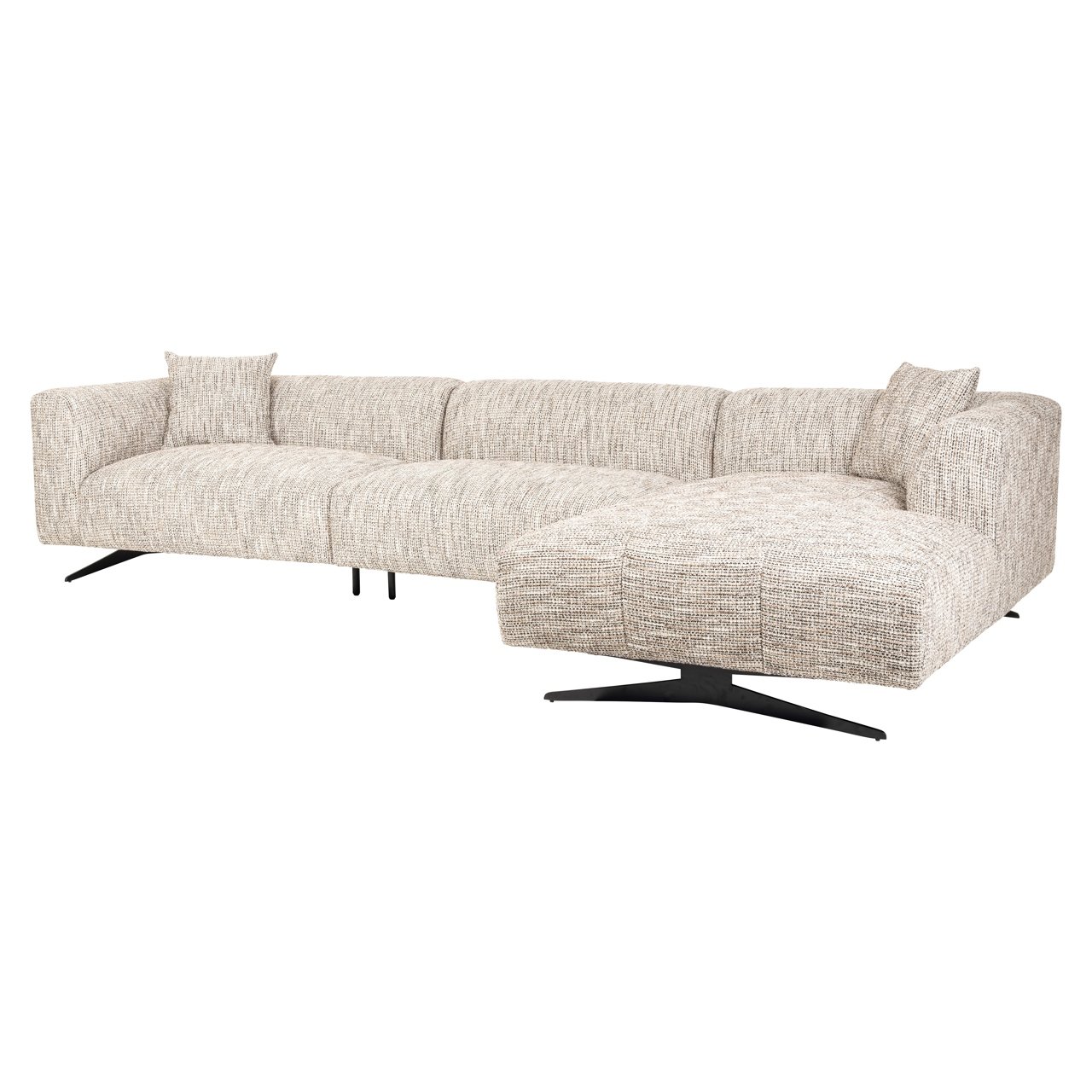 Sofa Hoxton trendy nature 3-seater + lounge right