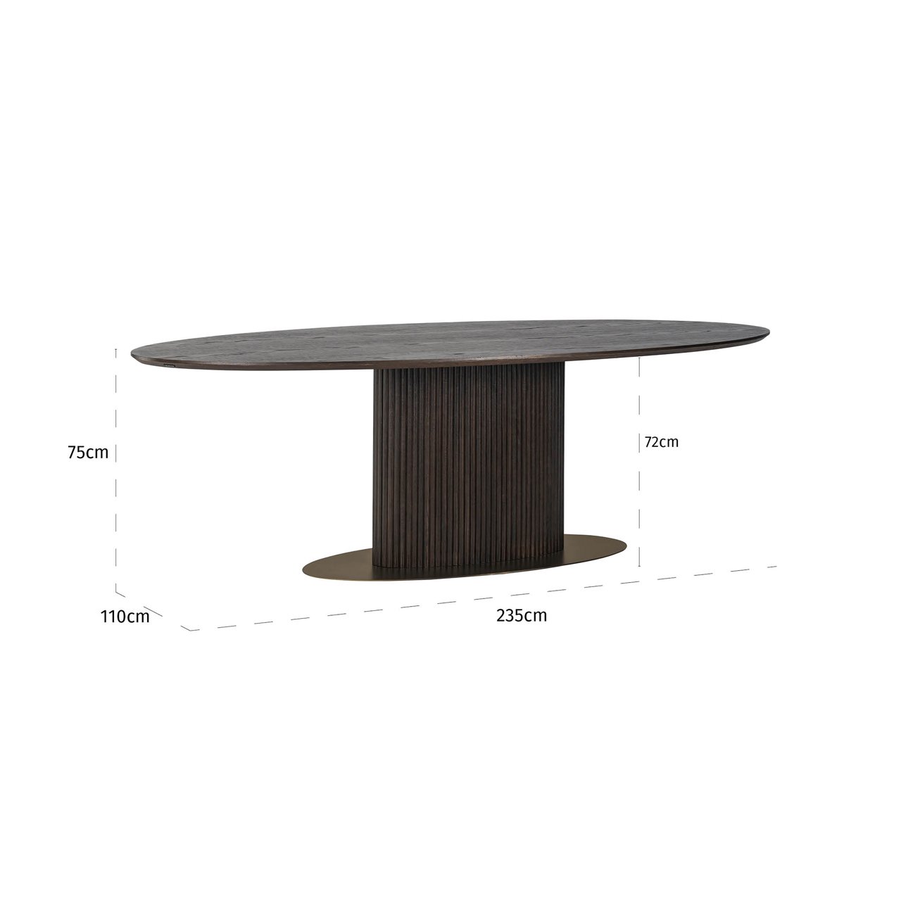 Esstisch Luxor brown oval 235 Esstisch Luxor brown oval 235