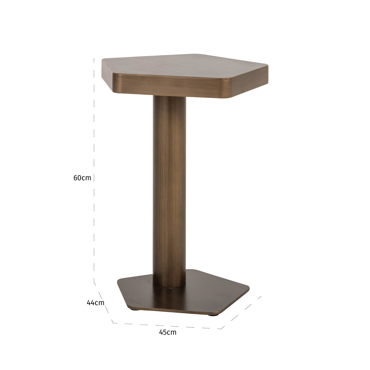 Beistelltisch Hexa brushed gold
