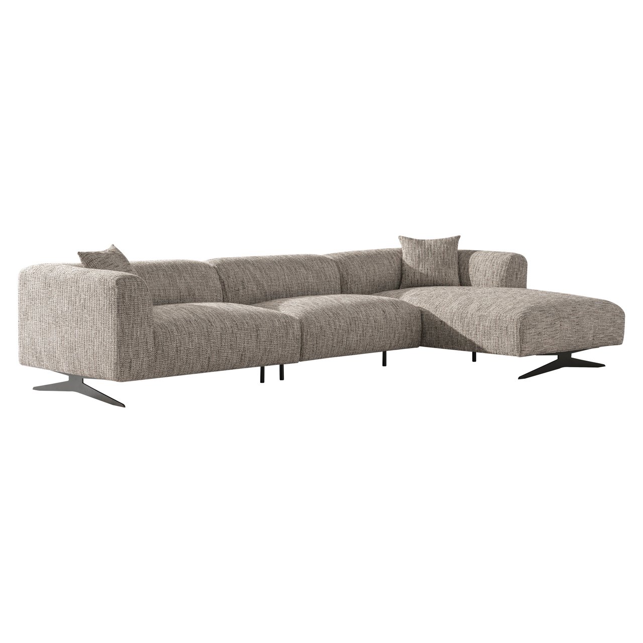 Sofa Hoxton trendy nature 3-seater + lounge right