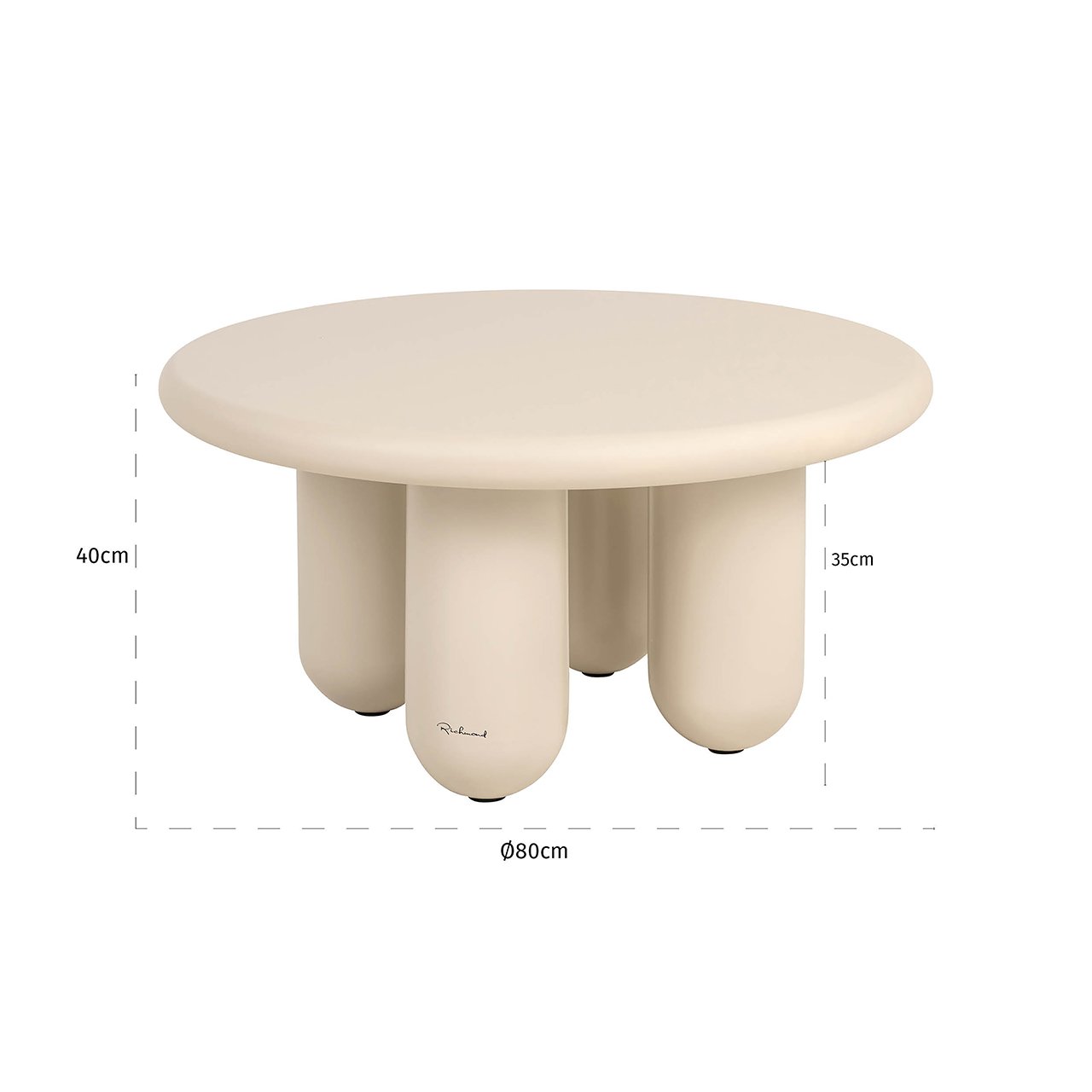 Couchtisch Calma 80Ø (Beige)