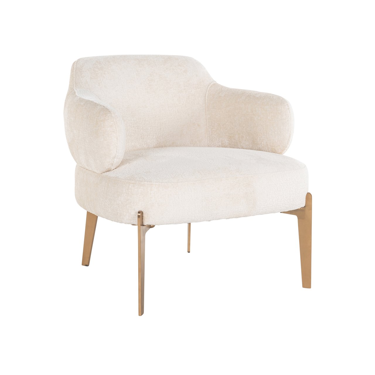Lounge Stuhl Venus white chenille