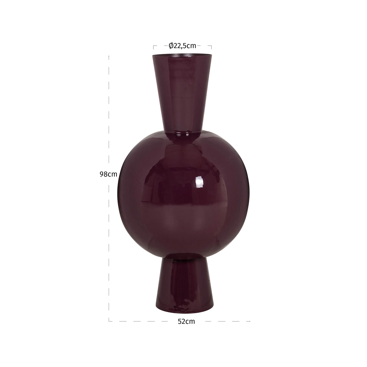 Vase Avine burgundy