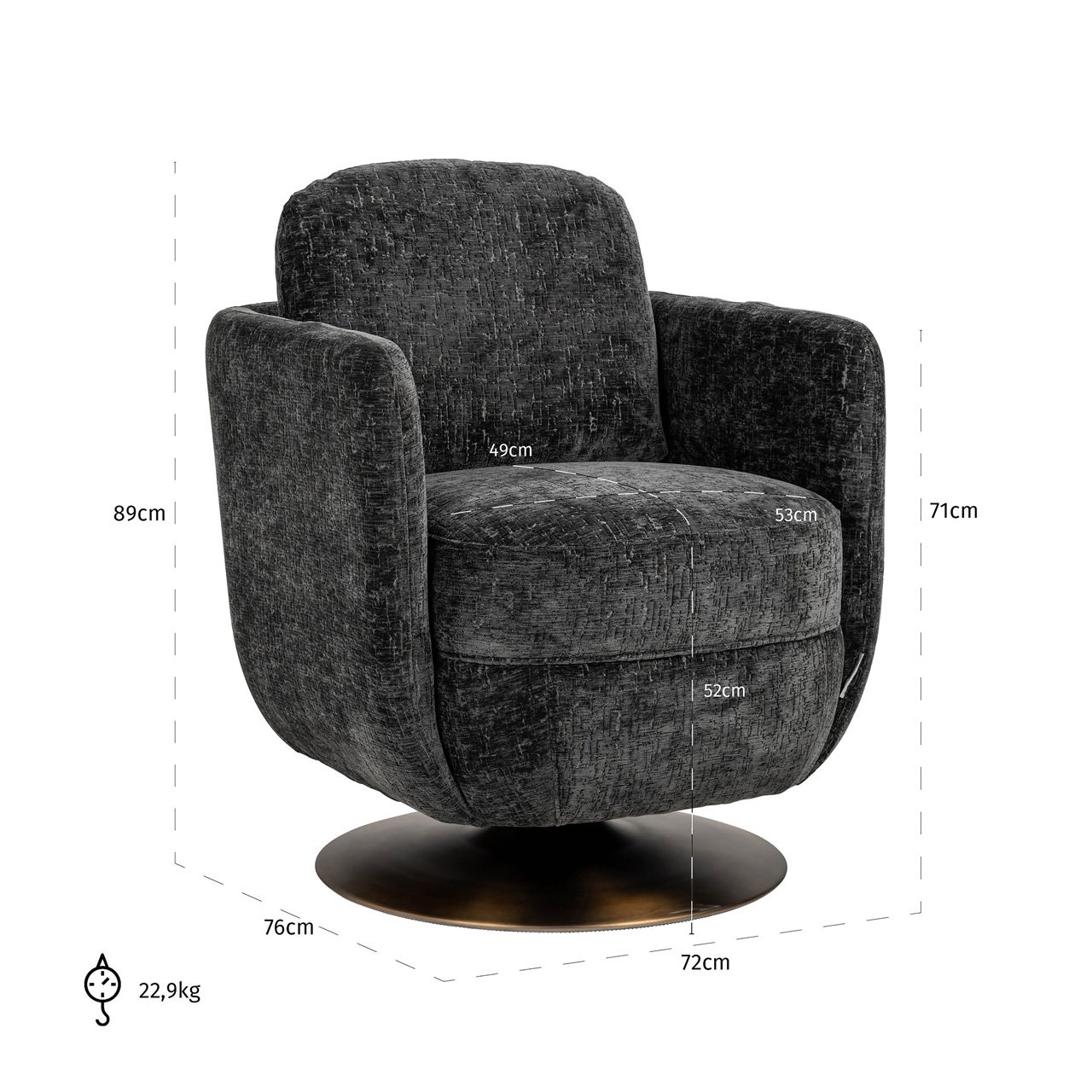 Drehsessel Turner graphite island (Island graphite 66) Drehsessel Turner graphite island (Island graphite 66)