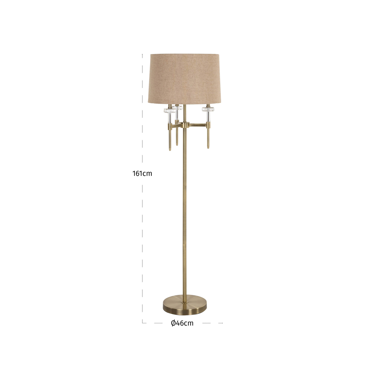 Stehlampe Josie brushed gold