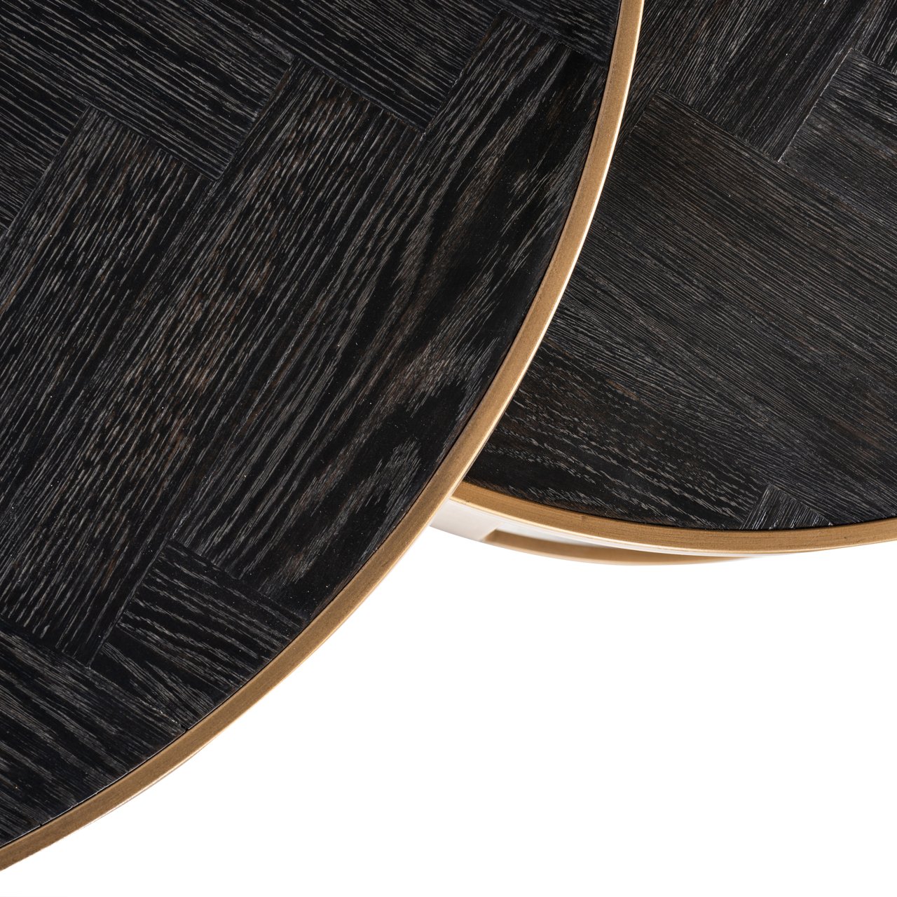 Couchtisch Blackbone Brass black rustic (Set of 2)
