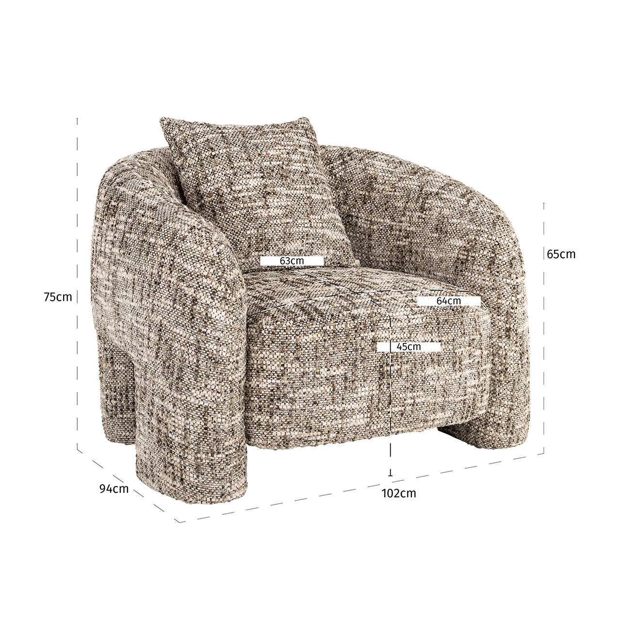 Loungesessel Tuscany brown omara (Brown omara) Loungesessel Tuscany brown omara (Brown omara)