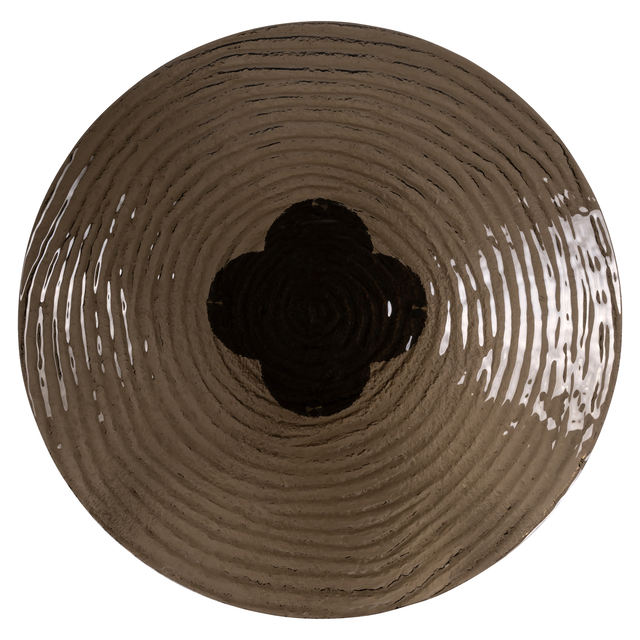 Esstisch Glastonburry gold antique 135Ø