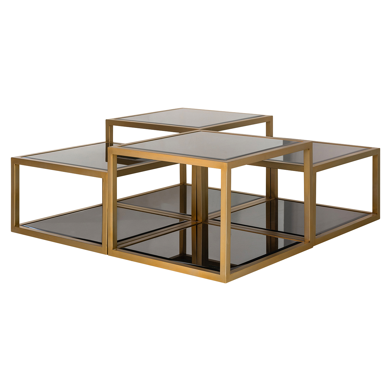 Couchtisch Loua set von 4 (Brushed Gold)