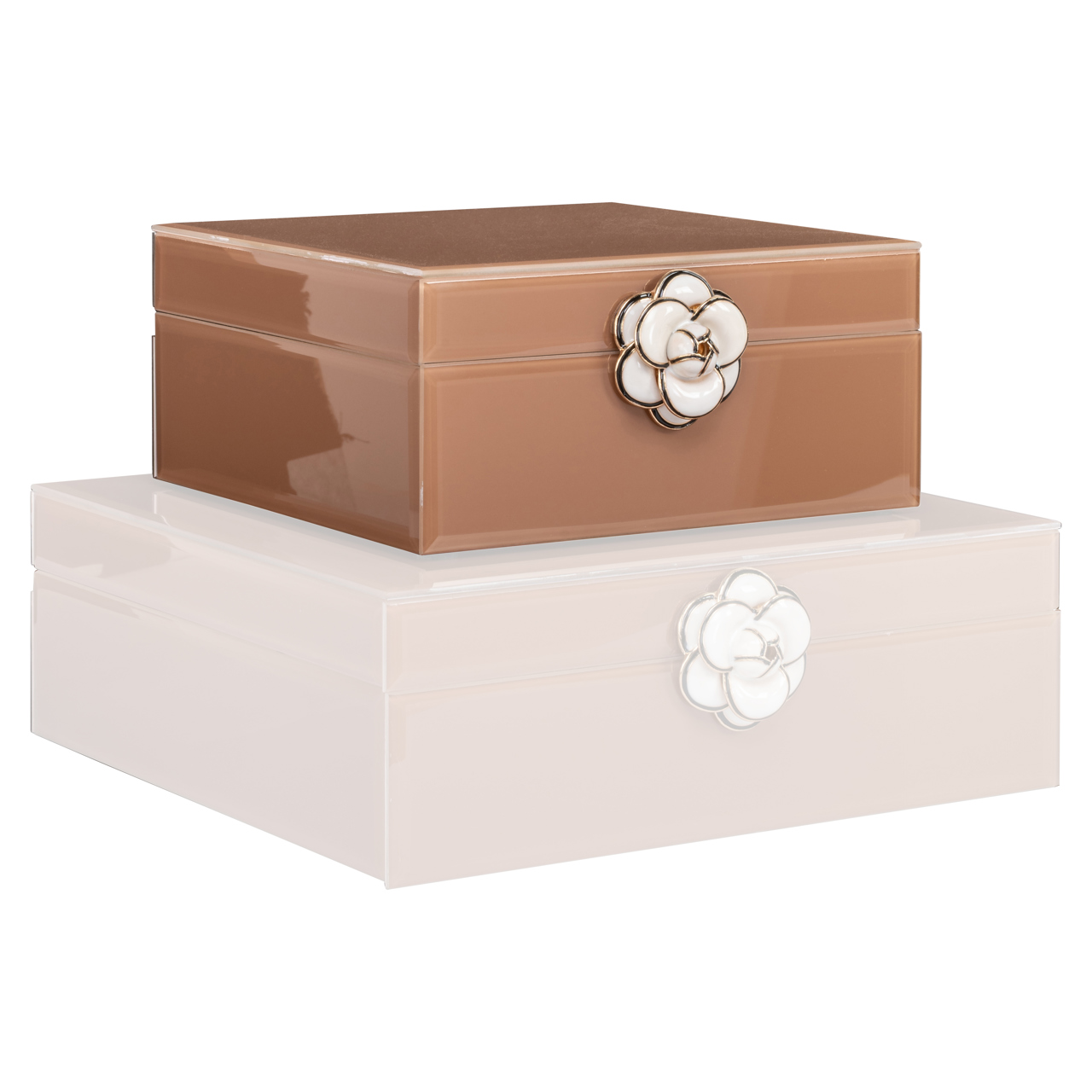 Aufbewahrungsbox Floral brown small