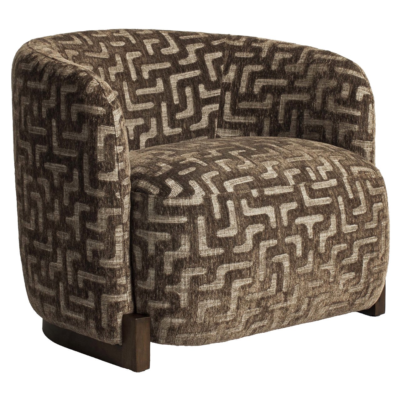 Lounge Stuhl Hannah brown labyrinth fire retardant