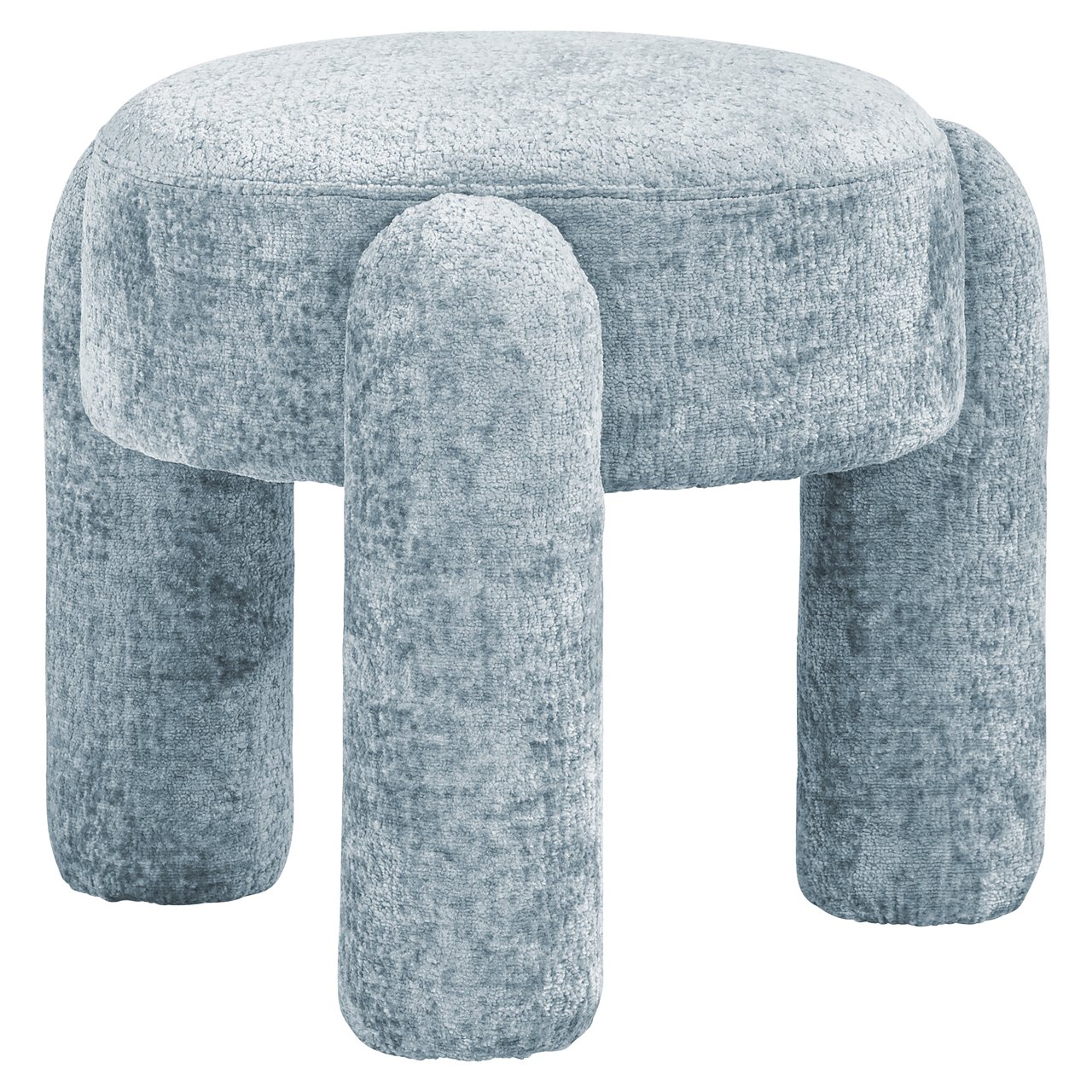 Hocker & Fußbank Holly light blue chenille
