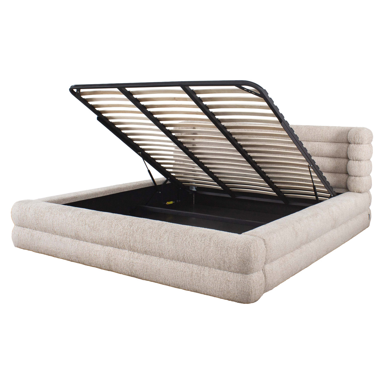 Bett Obidis natural linear 180x210 (mattress size) with storage