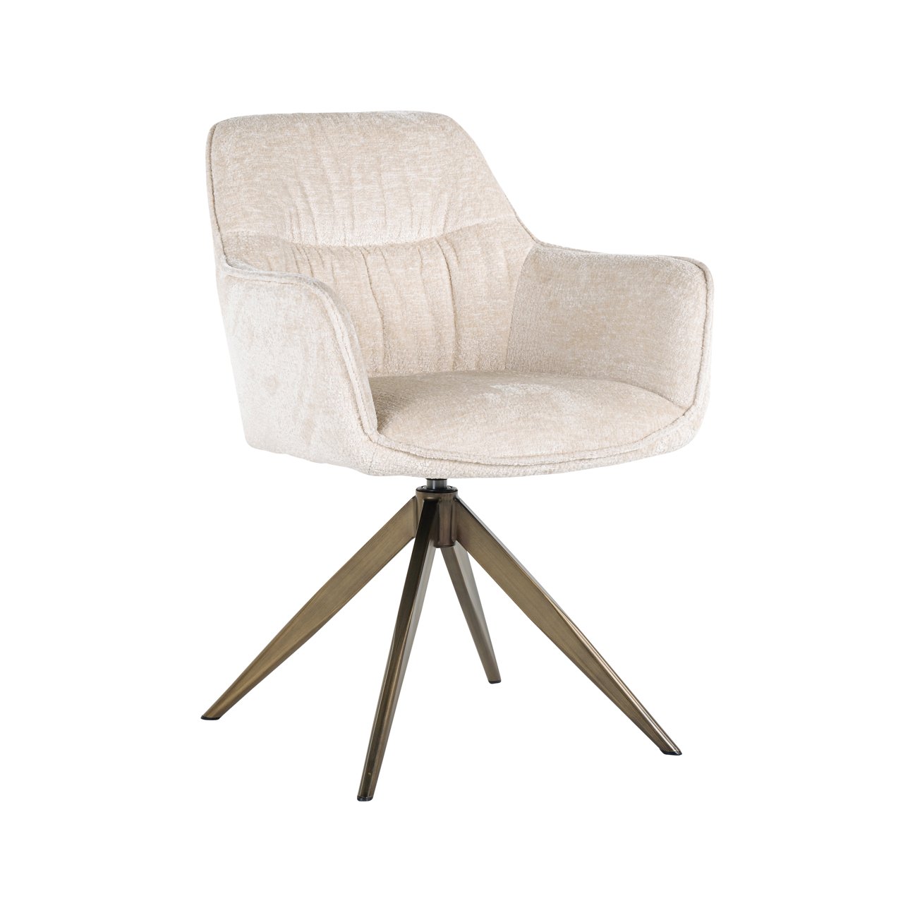 Esszimmerstuhl Aline FR white chenille swivel fire retardant