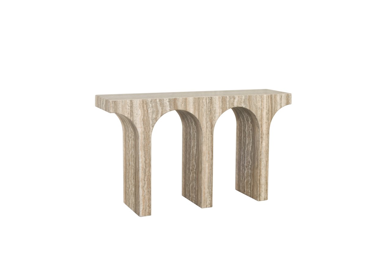 Konsole Dulce grey faux travertine