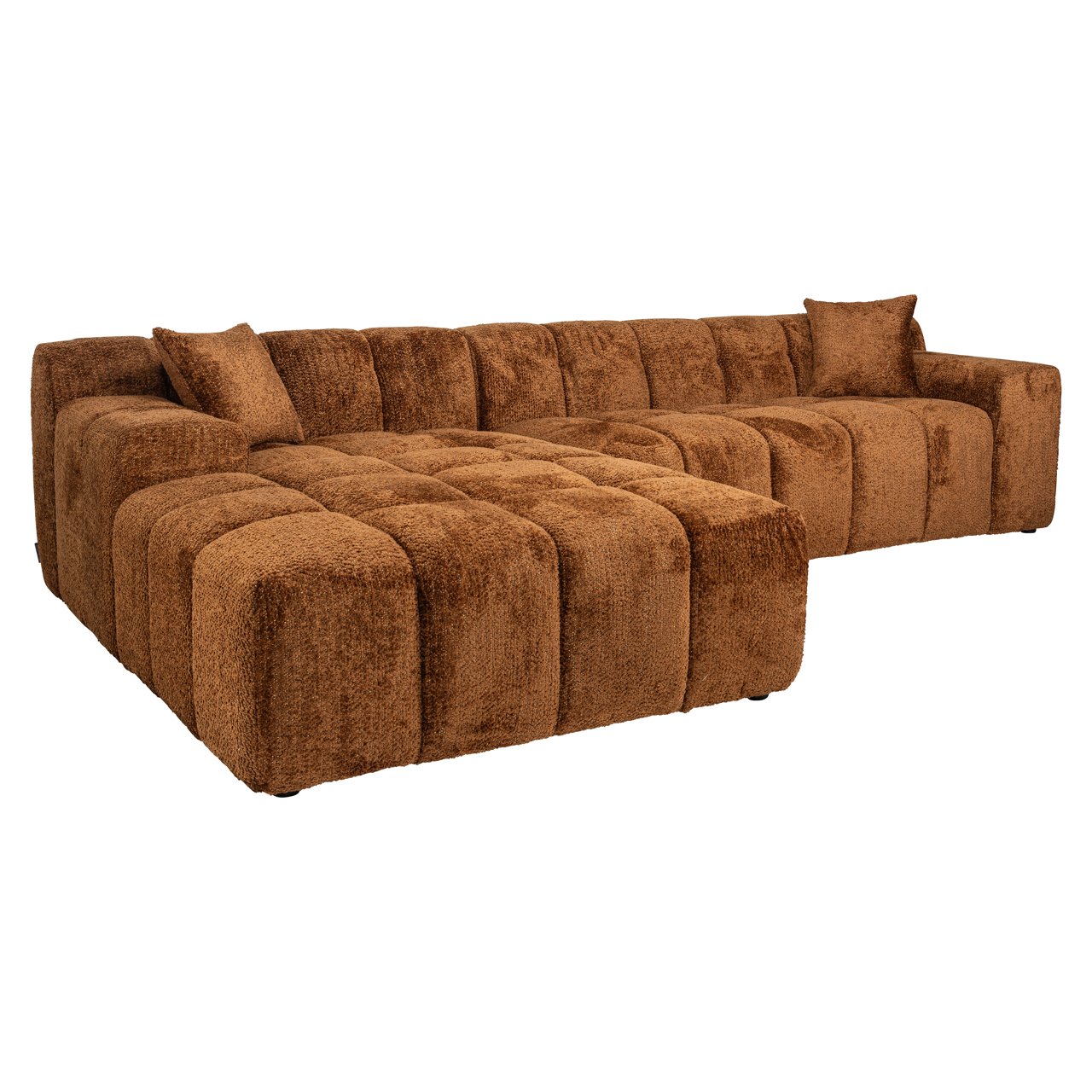 Sofa Cube lovely cinnamon 3-seater + lounge left Sofa Cube lovely cinnamon 3-seater + lounge left