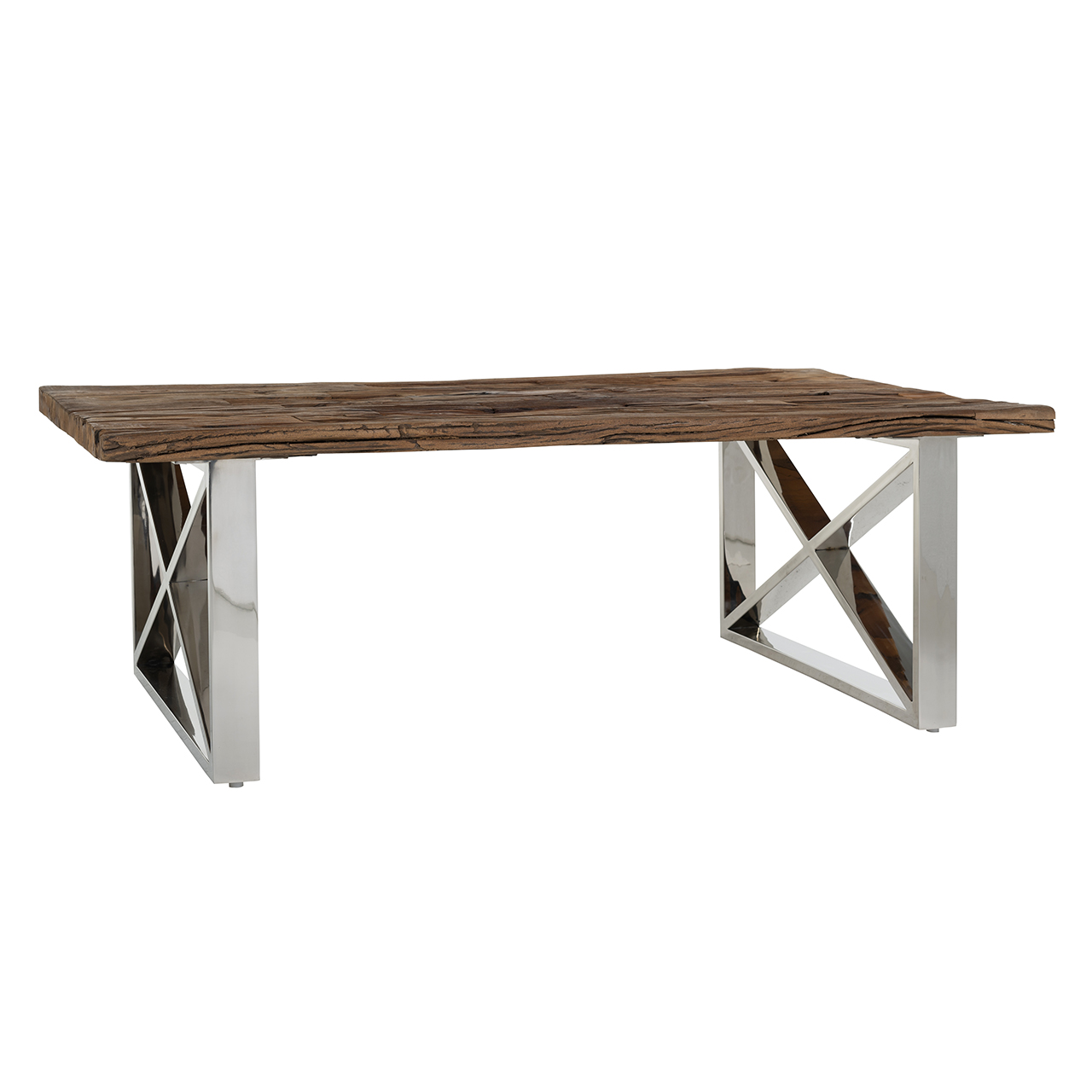 Couchtisch Kensington 130x80 x-leg (Silver)