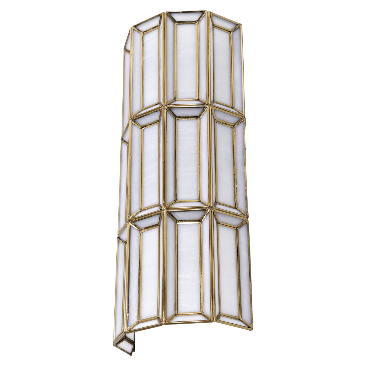 Wandlampe Opal brass antique