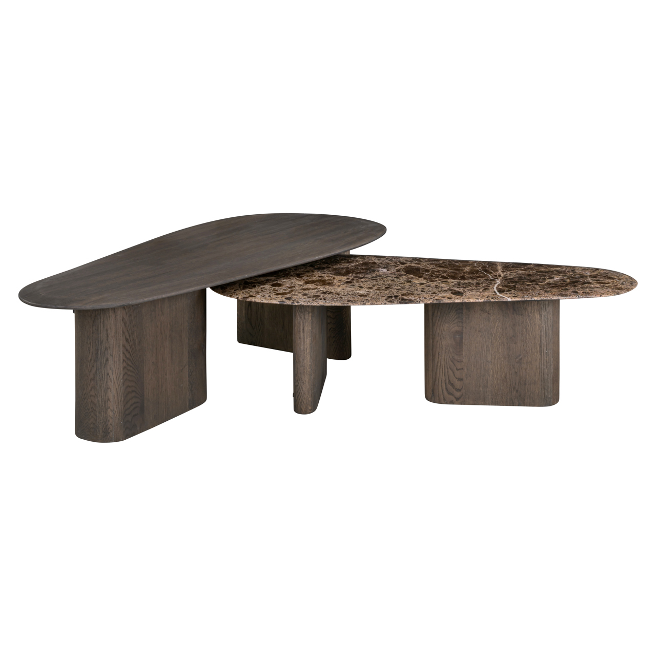 Couchtisch Castello Smoked charchoal (Set of 2)