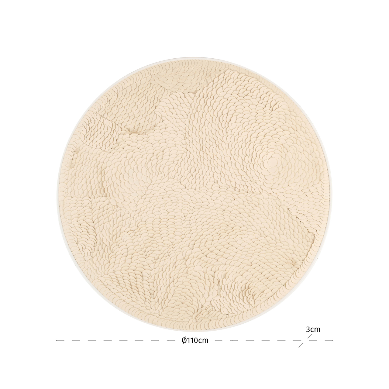 Wandkunst Flow white