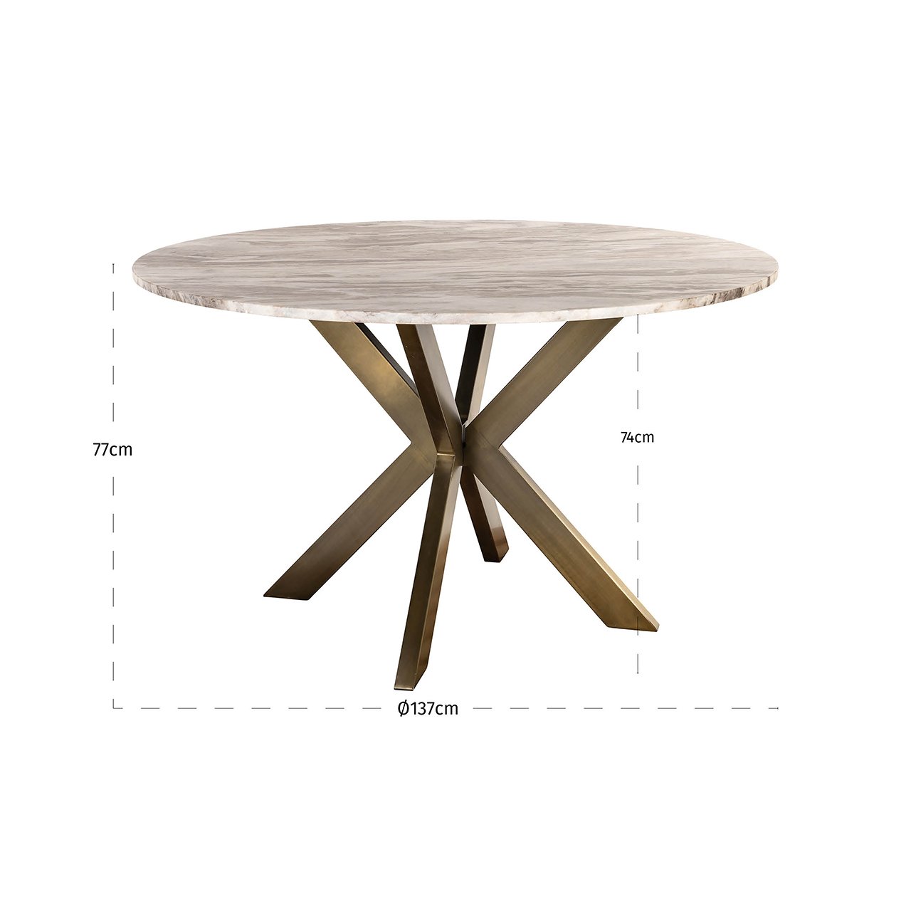 Esstisch Bottega 140Ø (White)