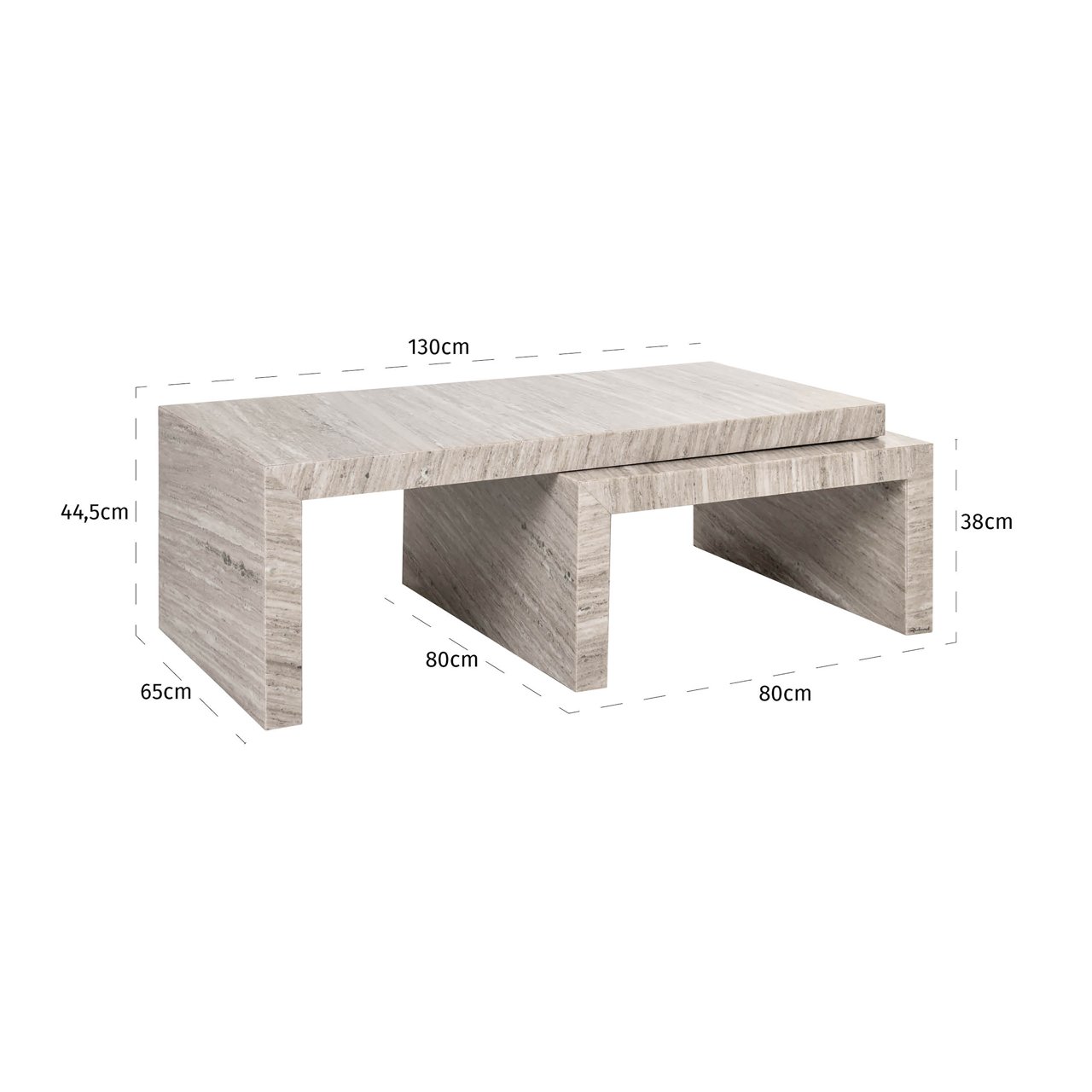 Couchtisch Novaz sand (Set of 2)