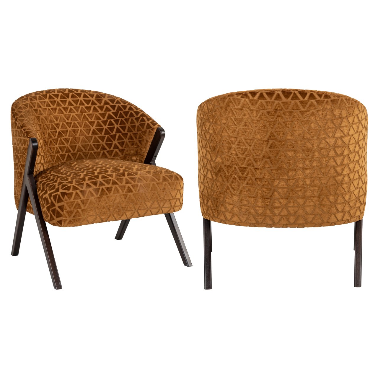Lounge Stuhl Mia old gold triangle