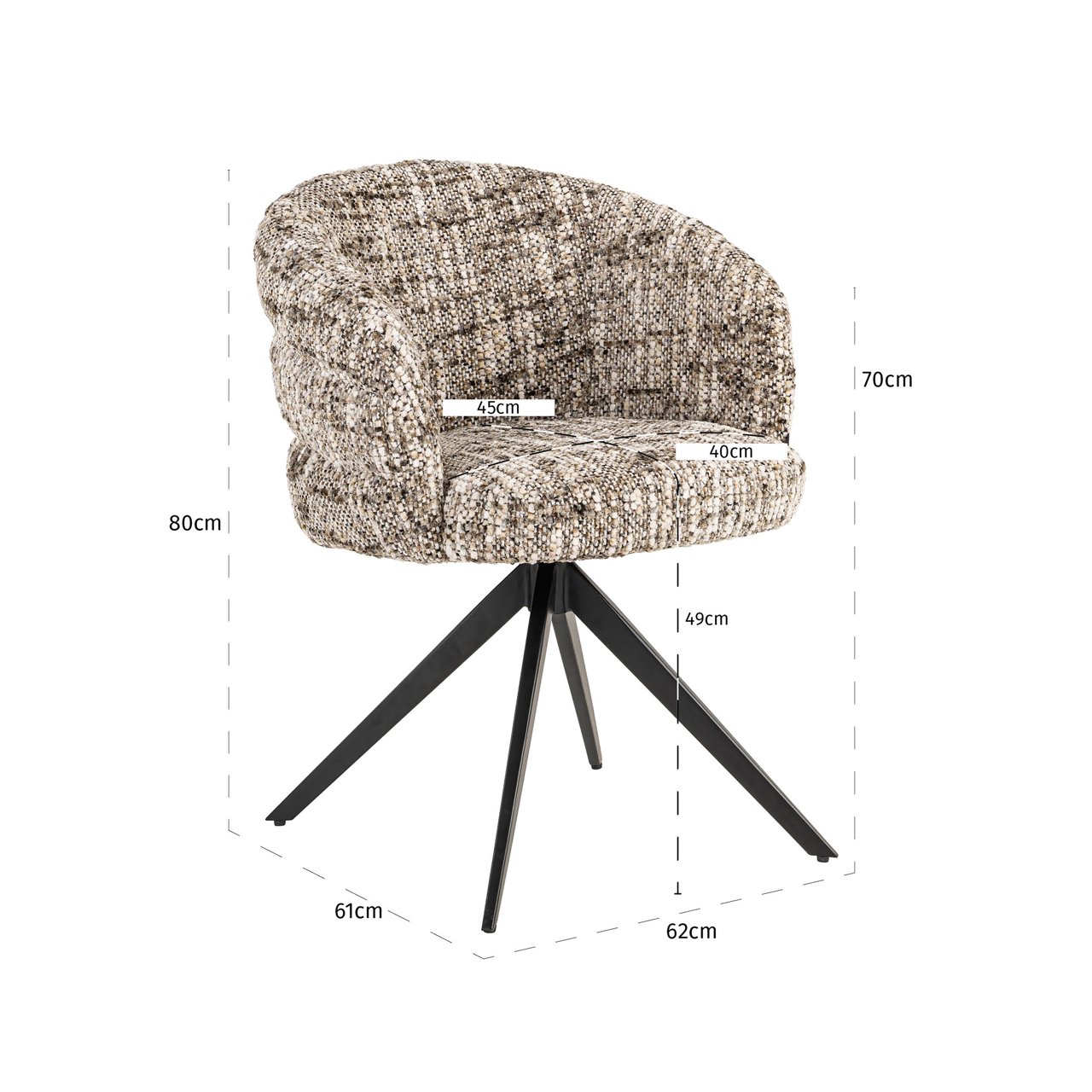 Esszimmerstuhl Serenity brown omara swivel fire retardant Esszimmerstuhl Serenity brown omara swivel fire retardant