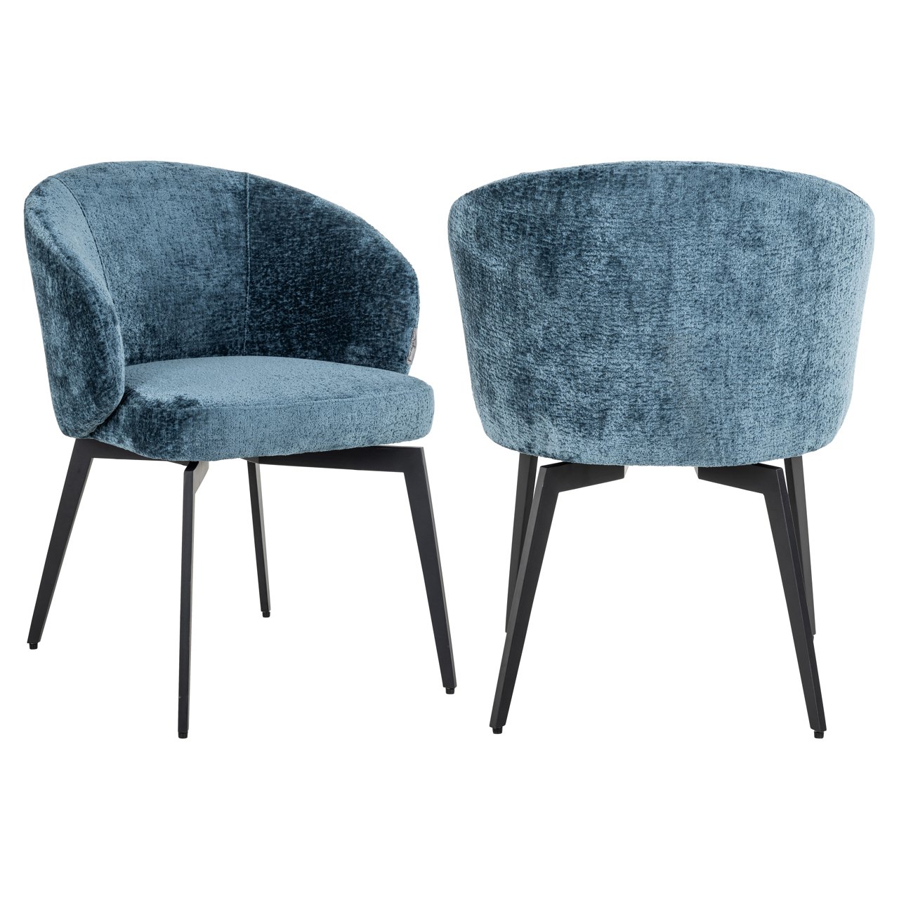 Esszimmerstuhl Amphara blue chenille fire retardant