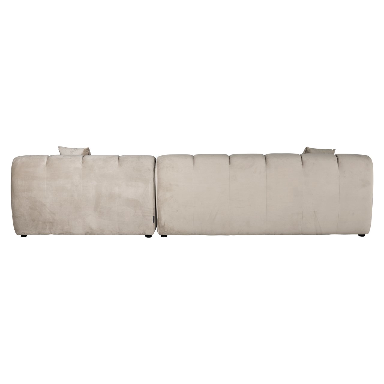 Sofa Cube khaki velvet 3-seater + lounge right Sofa Cube khaki velvet 3-seater + lounge right