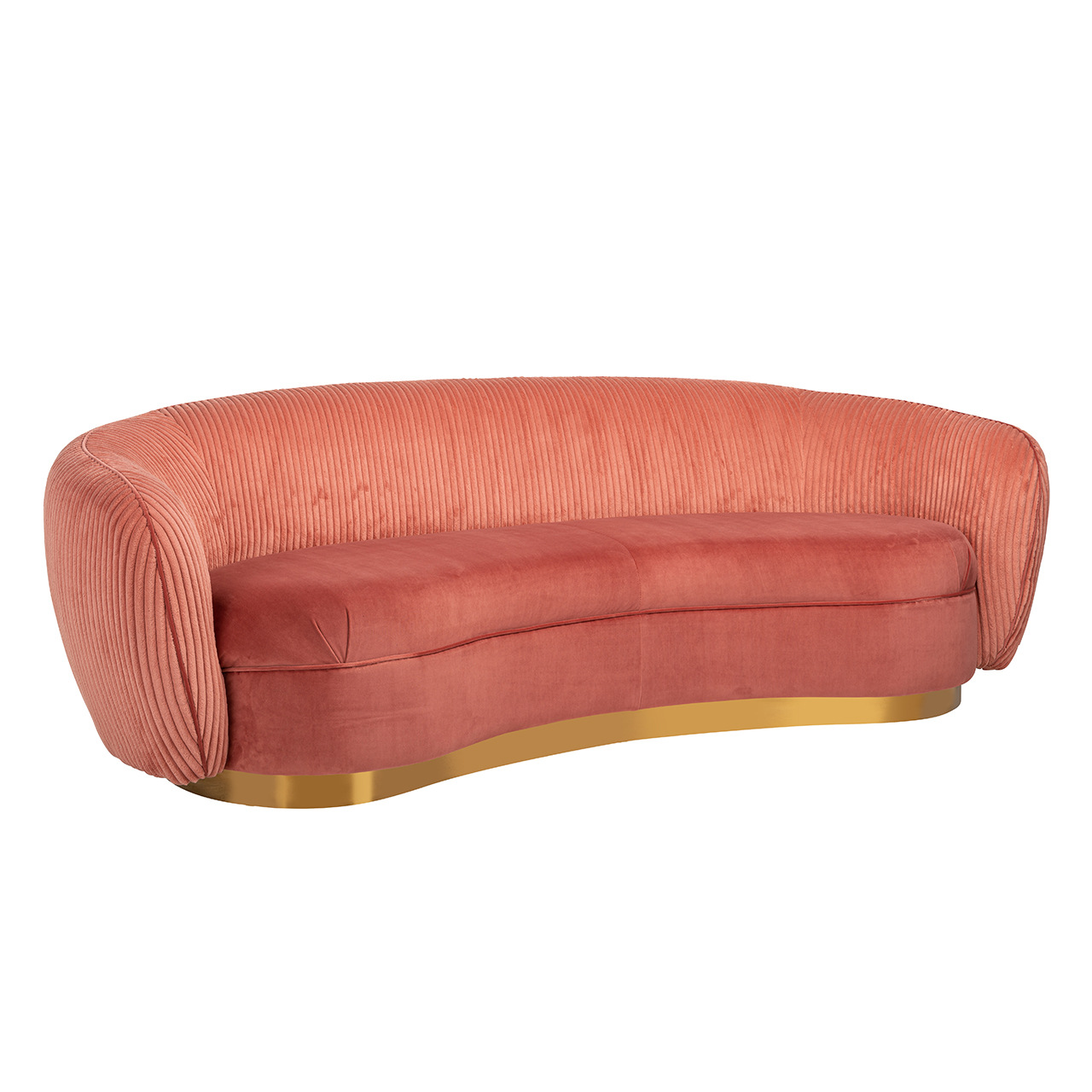 Richmond Sofa Waylon Pink Samt + Rippe (Pink) Richmond Sofa Waylon Pink Samt + Rippe (Pink)