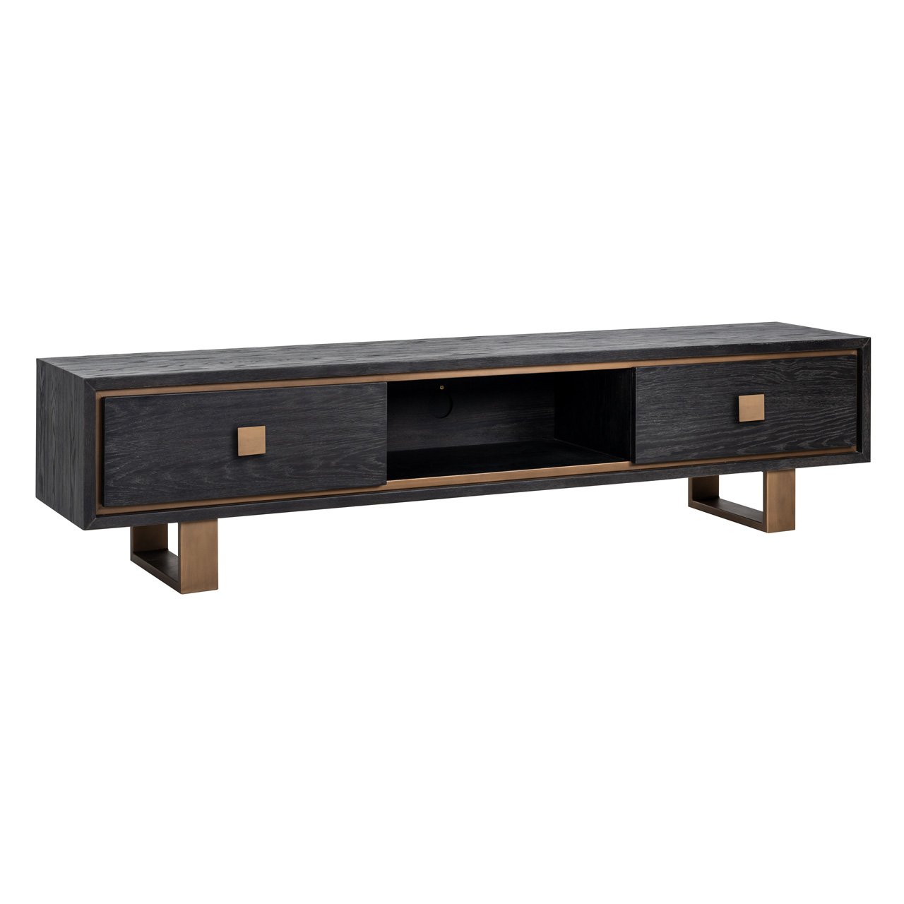 Fernsehkommode Hunter 2-schubladen (Black rustic)