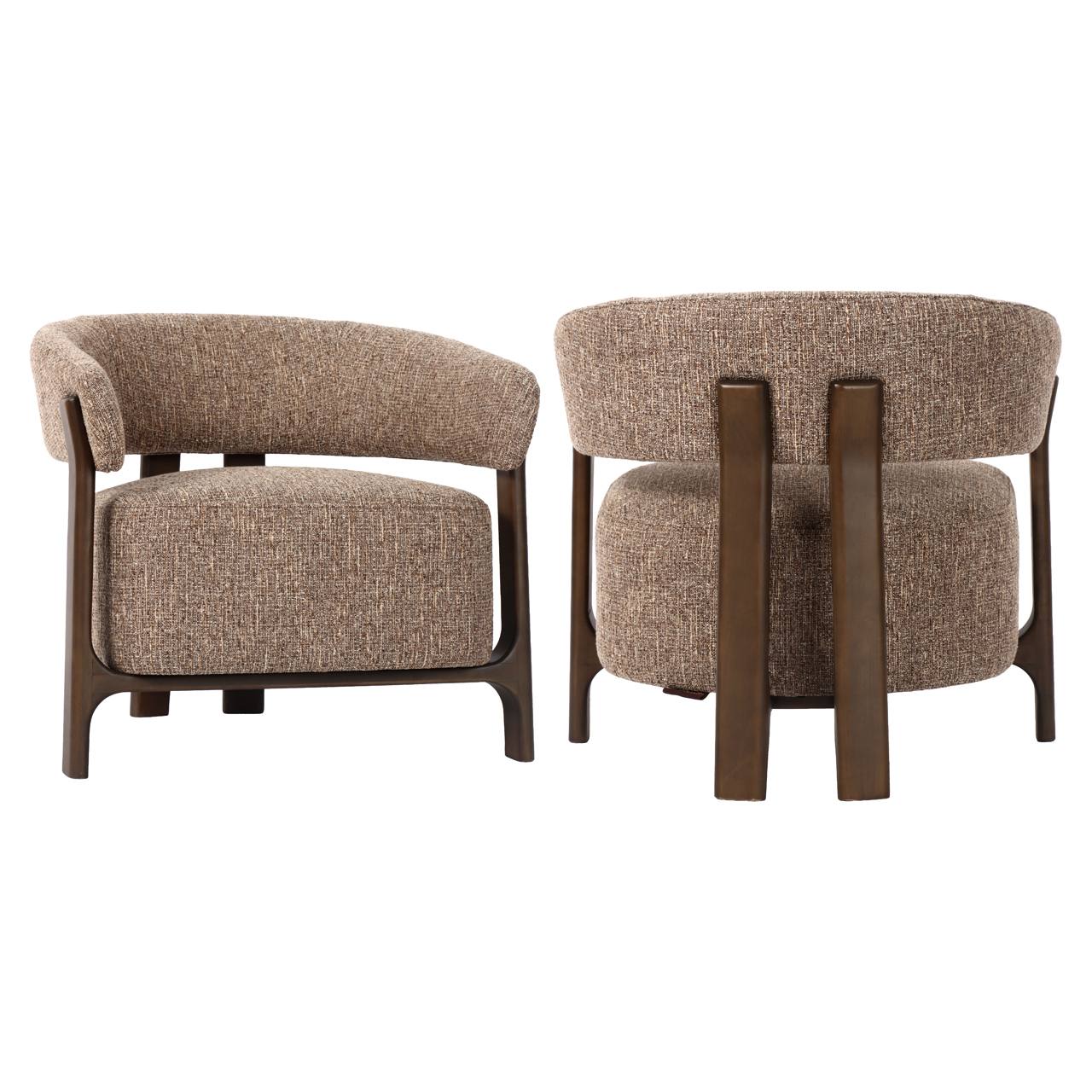 Lounge Stuhl Dalara brown tweed