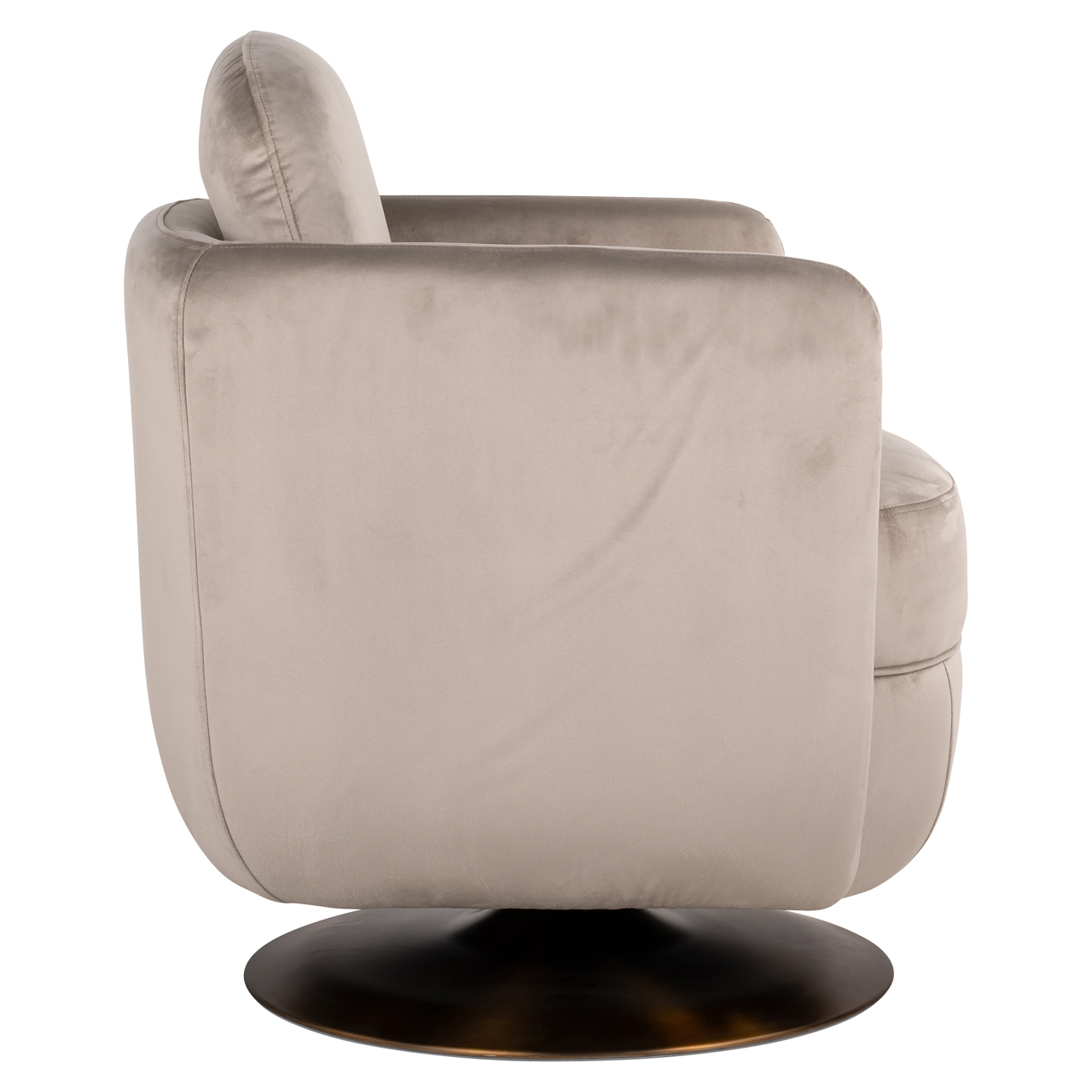 Lounge Stuhl Turner khaki velvet swivel fire retardant