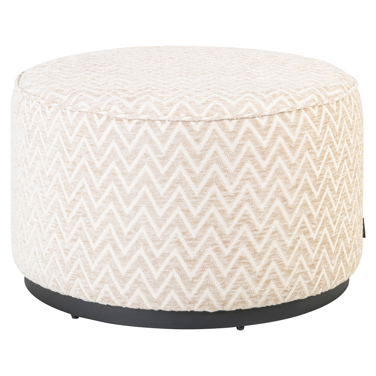Hocker & Fußbank Lexie beige chevron 70Ø