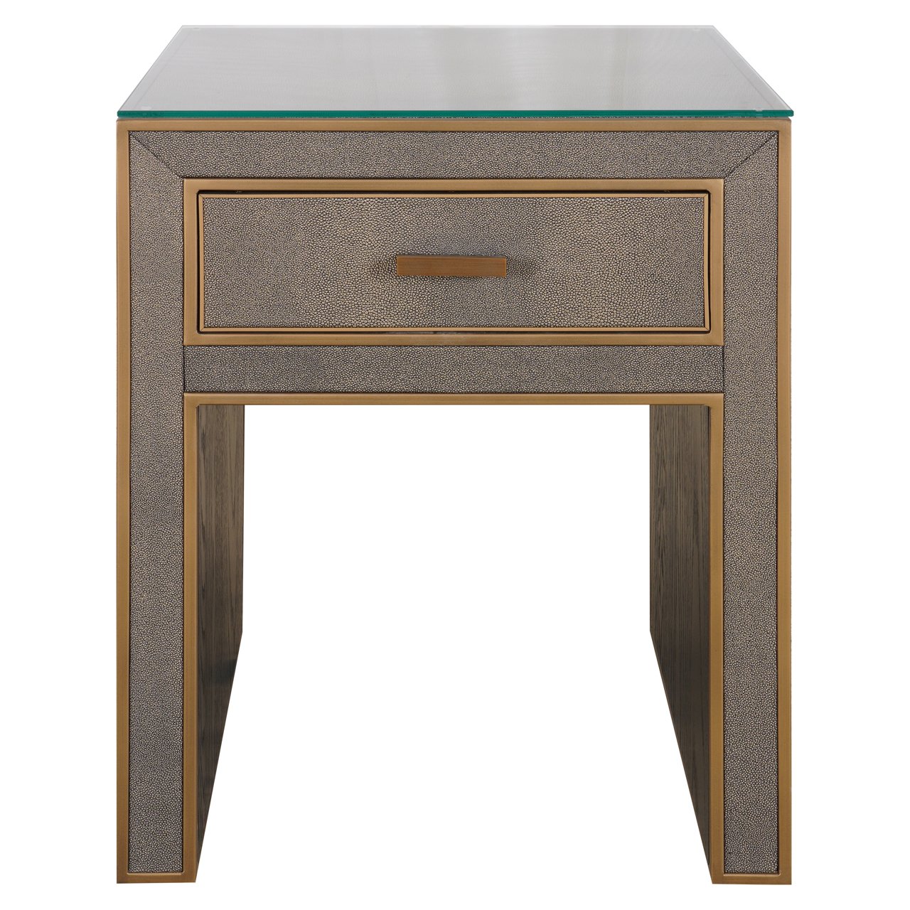 Nachttisch Bloomville brown incl. glass top
