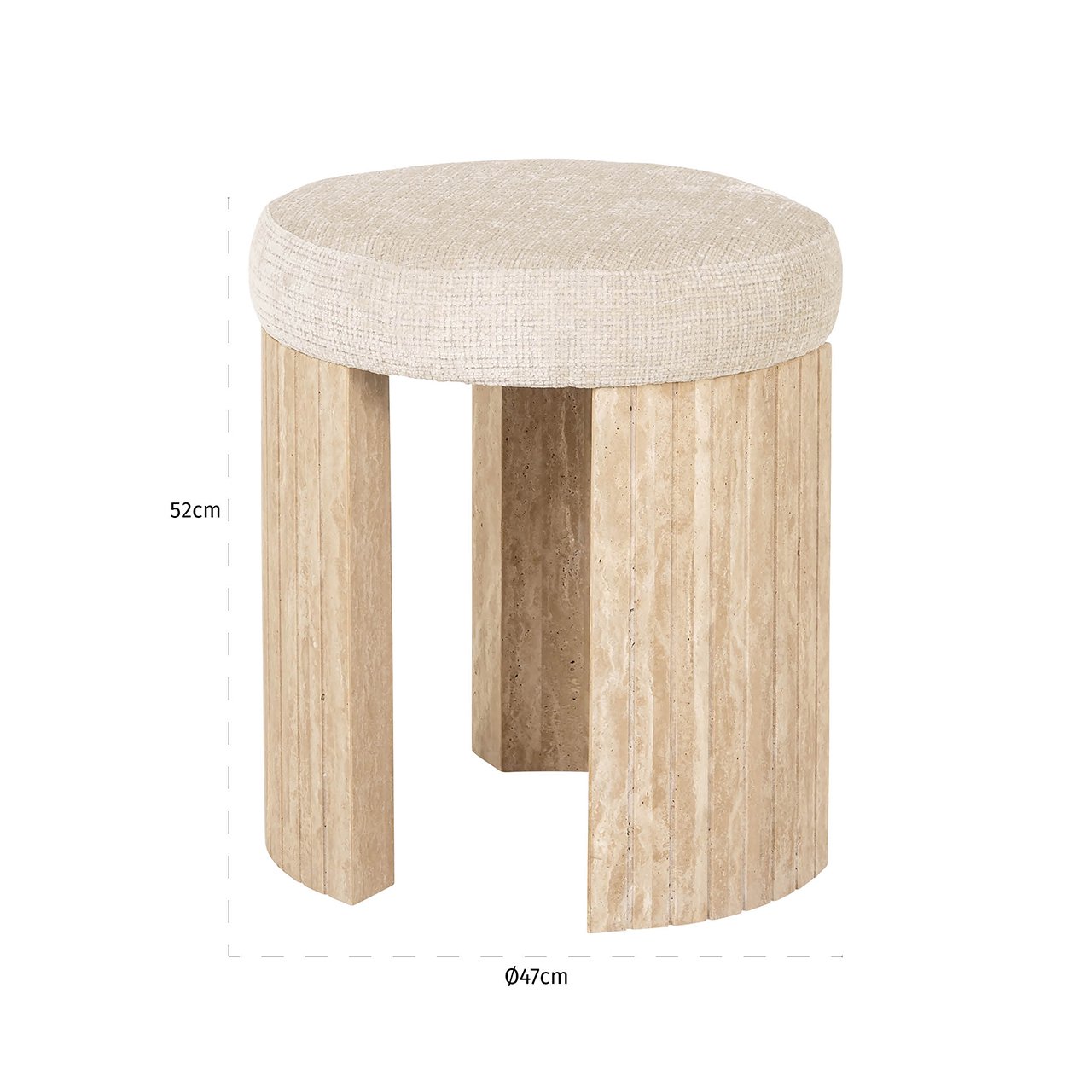 Hocker Gallice naturbeige Travertin (Beige) Hocker Gallice naturbeige Travertin (Beige)